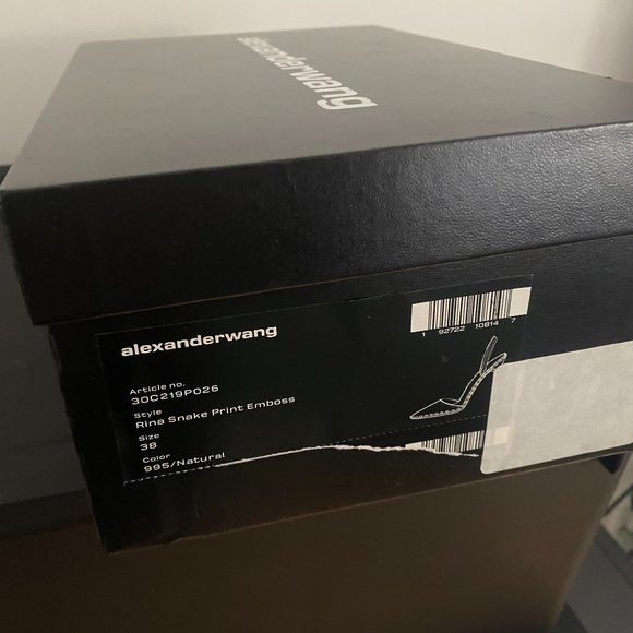 Alexander Wang Rina Snake Print Emboss Heels (Size 38) - Picture 2 of 7